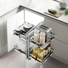 HIGOLD Diamond Show Hand Magic Corner II Pull Out Kitchen Storage (for 90cm Blind Corner)
