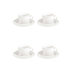 SHERVIN VERKIL Prominence 4 Piece Bijou Cup & Saucer Set