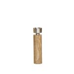 SSH COLLECTION James 30.5cm Tall Single Candle Holder - Natural Timber and Brushed Brass