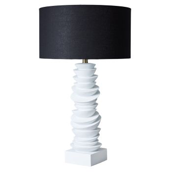 CAFE LIGHTING Mendoza Table Lamp - White with Black Shade