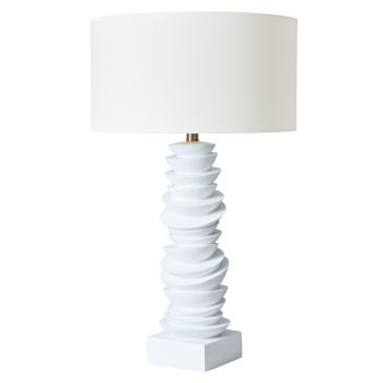 CAFE LIGHTING Mendoza Table Lamp - White with White Shade