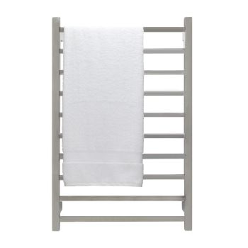 AGUZZO Ezy Fit Dual Wired Square Tube Heated Towel Rail 60 x 92cm - Polished SS