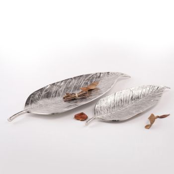 SSH COLLECTION Lemon 67cm Long Decorative Leaf - Nickel