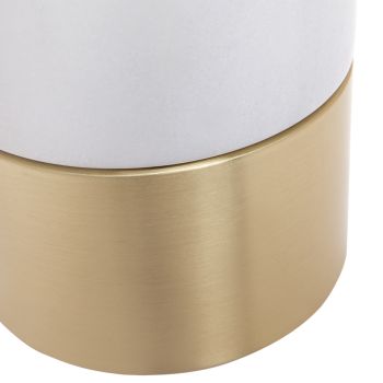 CAFE LIGHTING Paola Marble Table Lamp - White with Black Shade