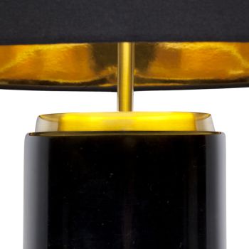 CAFE LIGHTING Paola Marble Table Lamp - Black with Black Shade