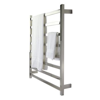AGUZZO Ezy Fit Dual Wired Flat Tube Heated Towel Rail 90 x 92cm - Polished SS
