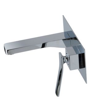 AGUZZO Cortina Wall Mounted Mixer with Spout - Polished Chrome