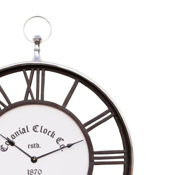 SSH COLLECTION Colonial Clock Co 40cm Dark Wood Wall Clock