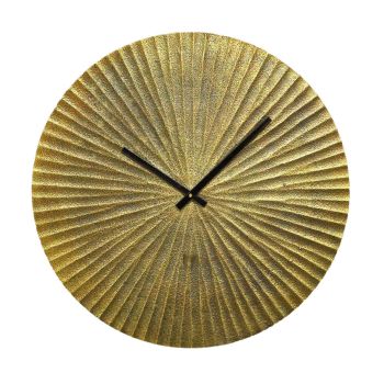 SSH COLLECTION Chizzel 58cm Wide Wall Clock - Antique Brass