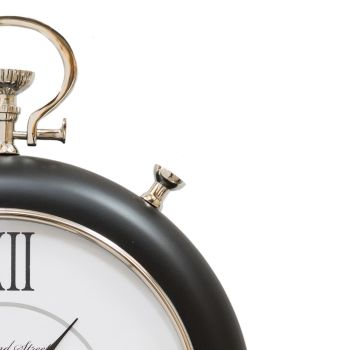 SSH COLLECTION Tyre 45cm Round Wall Clock with Matte Black Surround and White Face