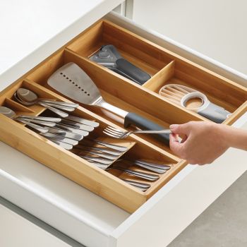 JOSEPH JOSEPH DrawerStore Bamboo Cutlery, Utensil & Gadget Organiser