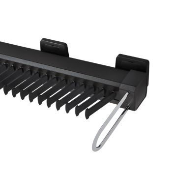HEUGER Slide-Out Side-Mounted Tie Rack - Dark brown