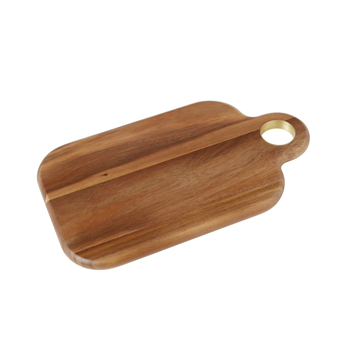 DAVIS & WADDELL Acacia and Brass Rectangular Serving Board - Natural