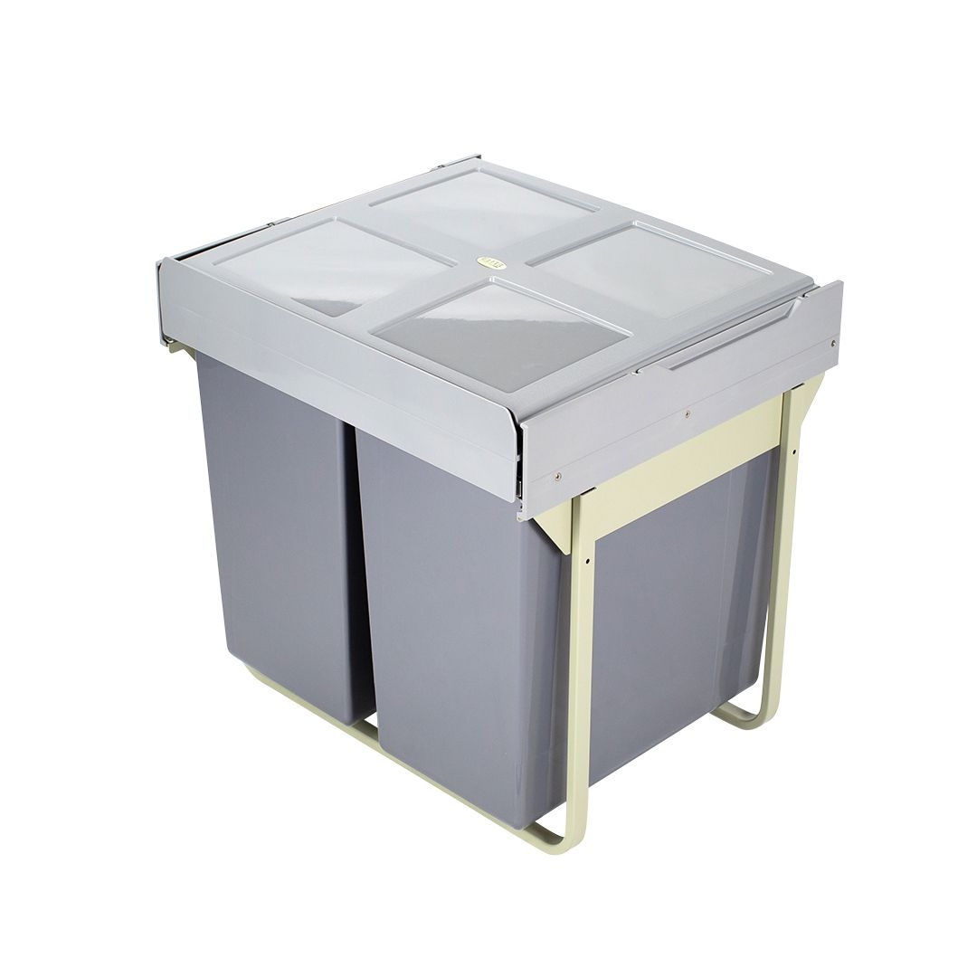 ELITE Domestique 90L Twin Slide-Out Concealed Waste Bin (for 60cm cupboard)