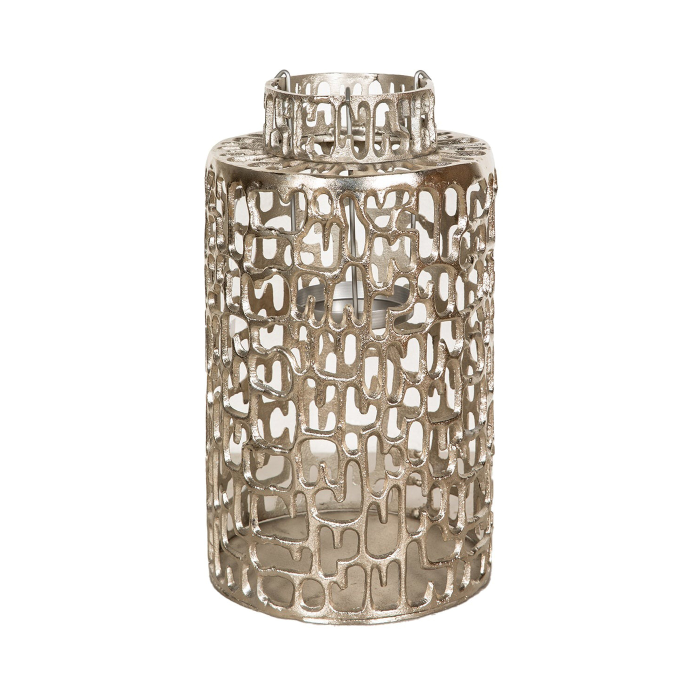SSH COLLECTION Jali 29.5cm Tall Lantern/Vase - Antique Nickel