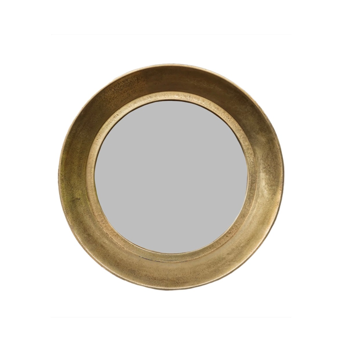 SSH COLLECTION Zandra 61cm Wide Round Wall Mirror - Antique Brass