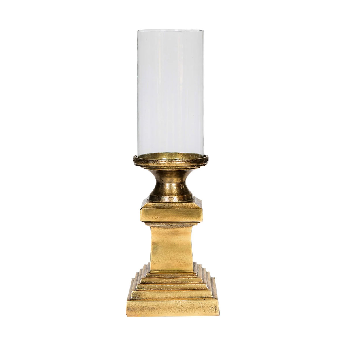 SSH COLLECTION Lara 53cm Tall Hurricane Lamp - Brass