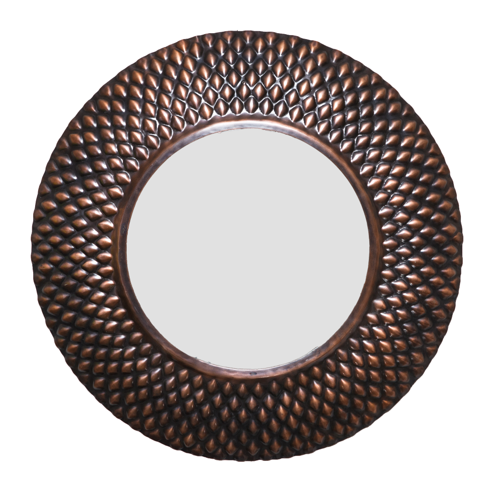 SSH COLLECTION Pangolin Large 66cm Round Wall Mirror - Copper