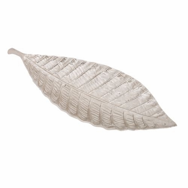 SSH COLLECTION Troppo Large 50cm Long Decorative Leaf - Nickel