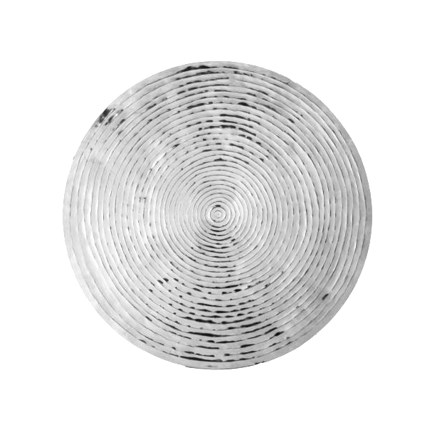 SSH COLLECTION Goren 76cm Wide Concentric Circle Wall Art - Polished Aluminium