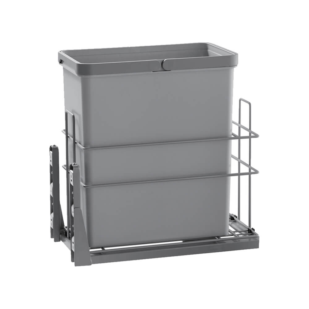 HIGOLD 28L Single Slide Out Bottom Mounted Concealed Bin (for 30cm cupboard)