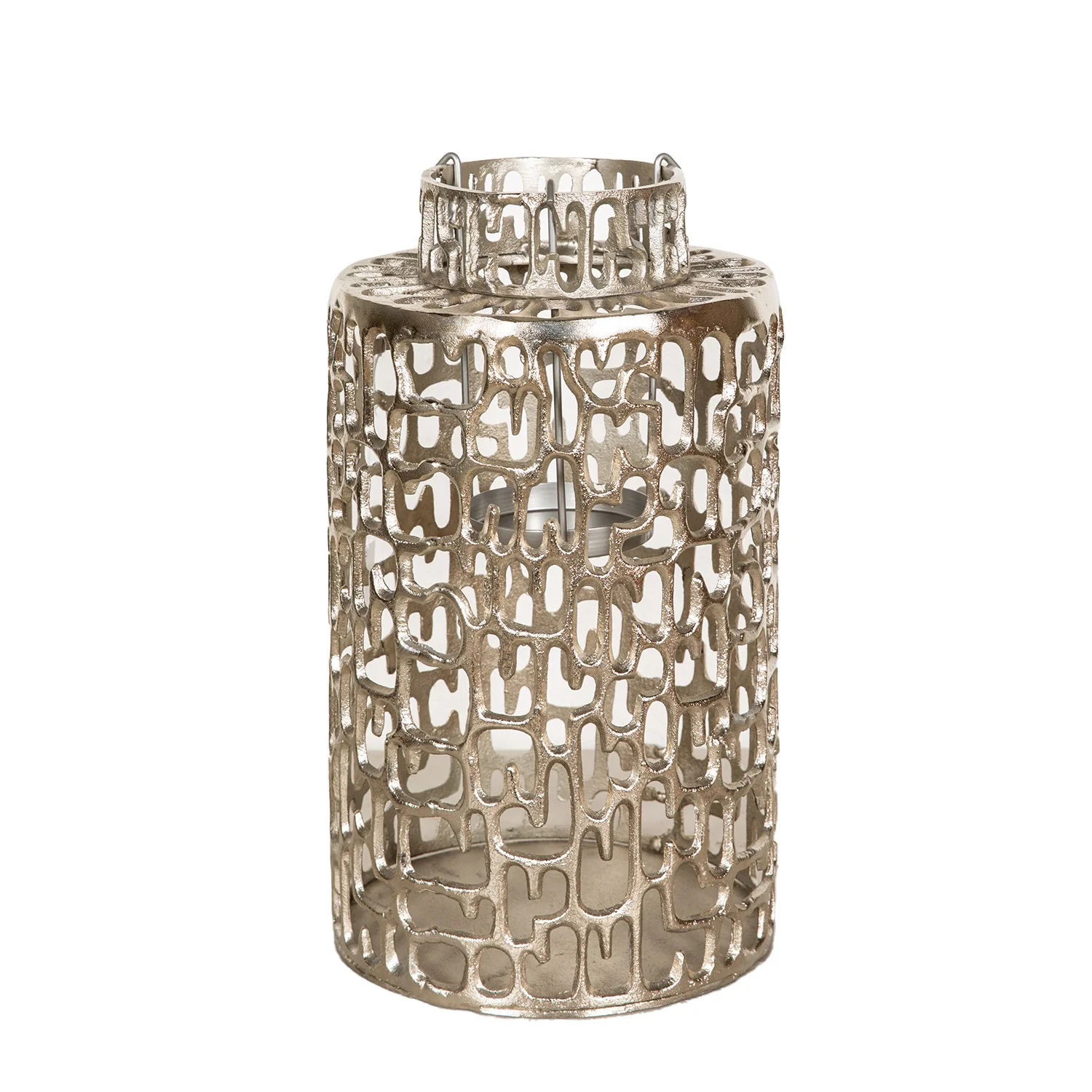 SSH COLLECTION Jali 43cm Tall Lantern/Vase - Antique Brass