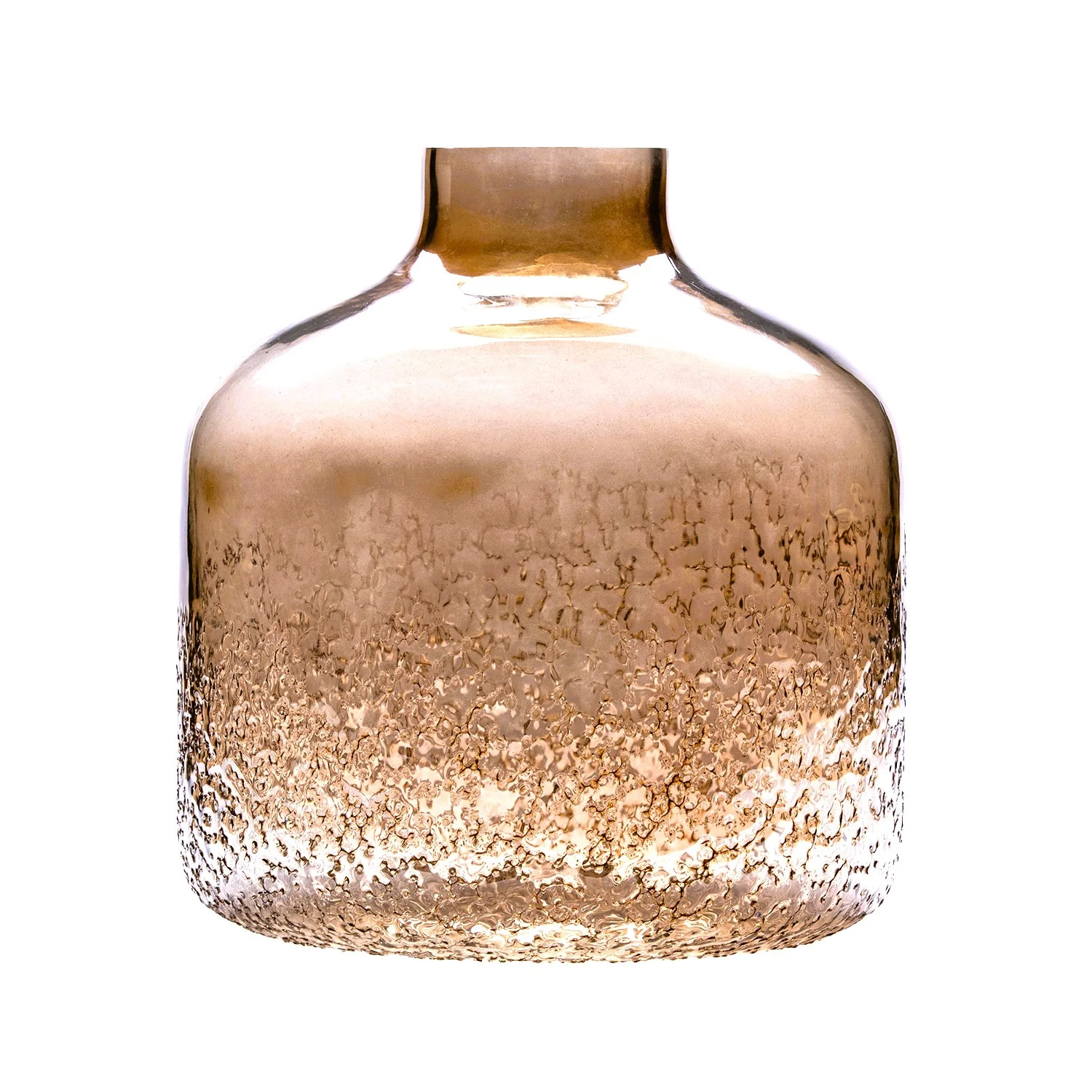 SSH COLLECTION Maja 33cm Tall Glass Bottle Vase - Rustic Brown