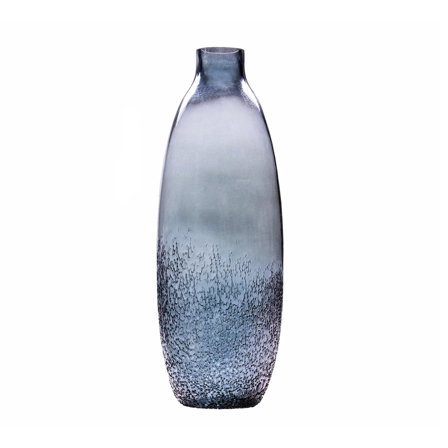 SSH COLLECTION Maja 47cm Tall Glass Bottle Vase - Steel Blue