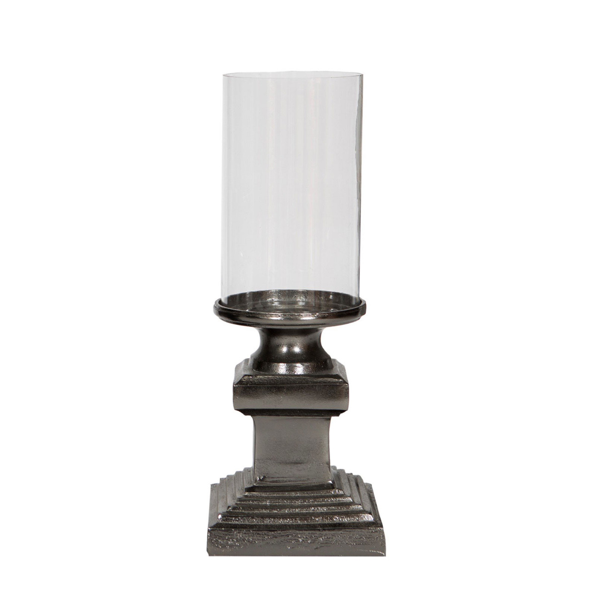 SSH COLLECTION Lara 42cm Tall Hurricane Lamp - Black Nickel