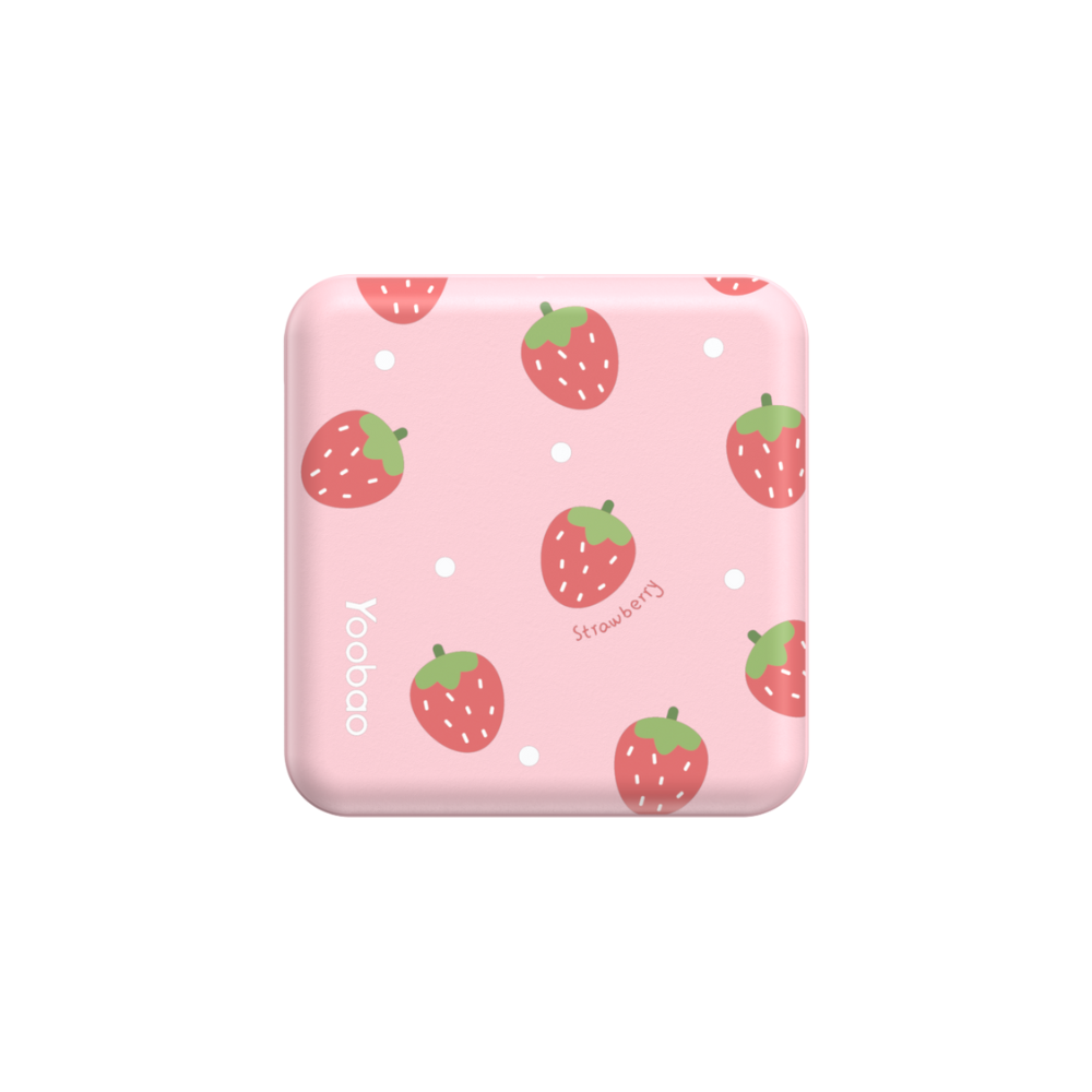 YOOBAO Two Output Mini 10000mAh Power Bank - Pink Strawberry