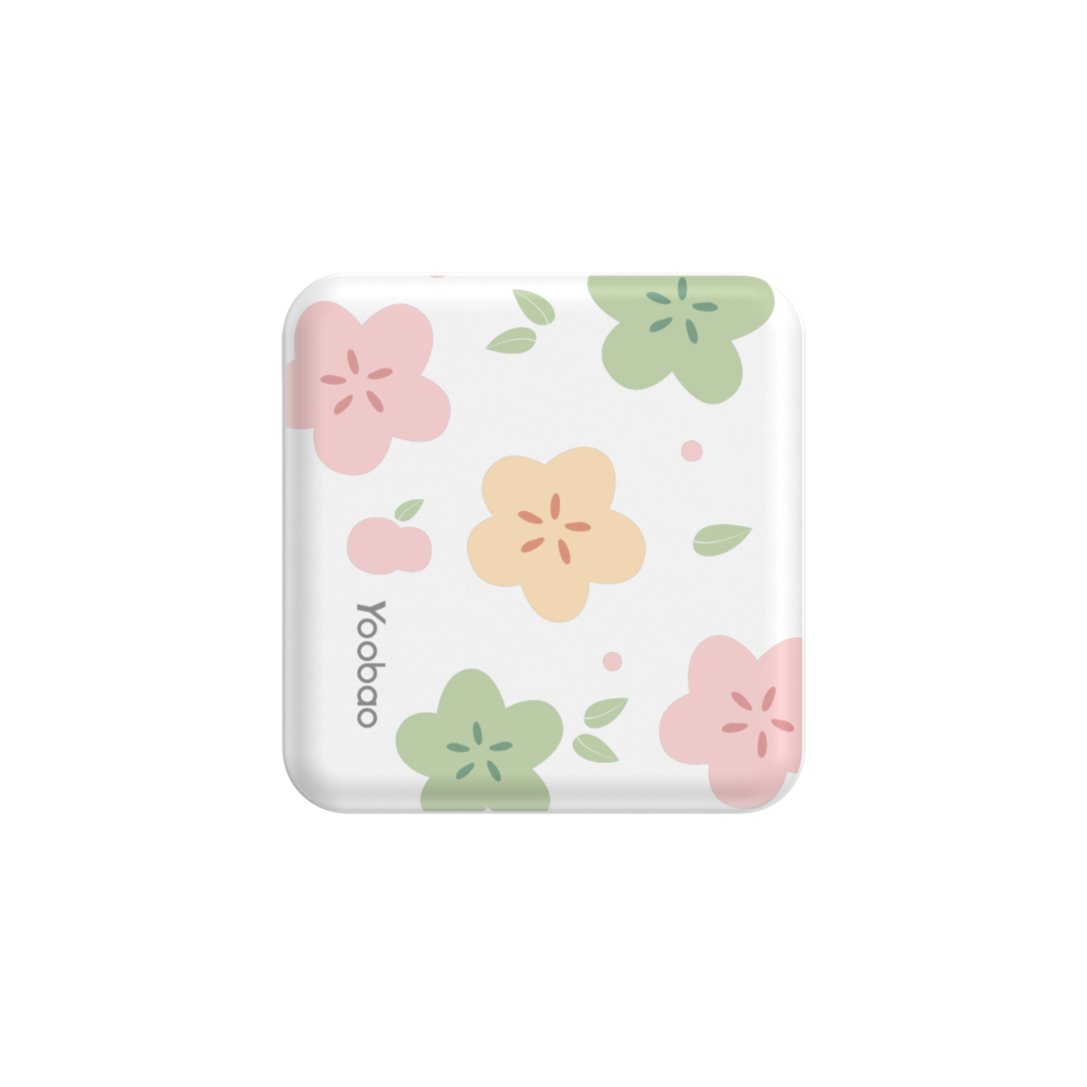 YOOBAO Two Output Mini 10000mAh Power Bank - White Blossom