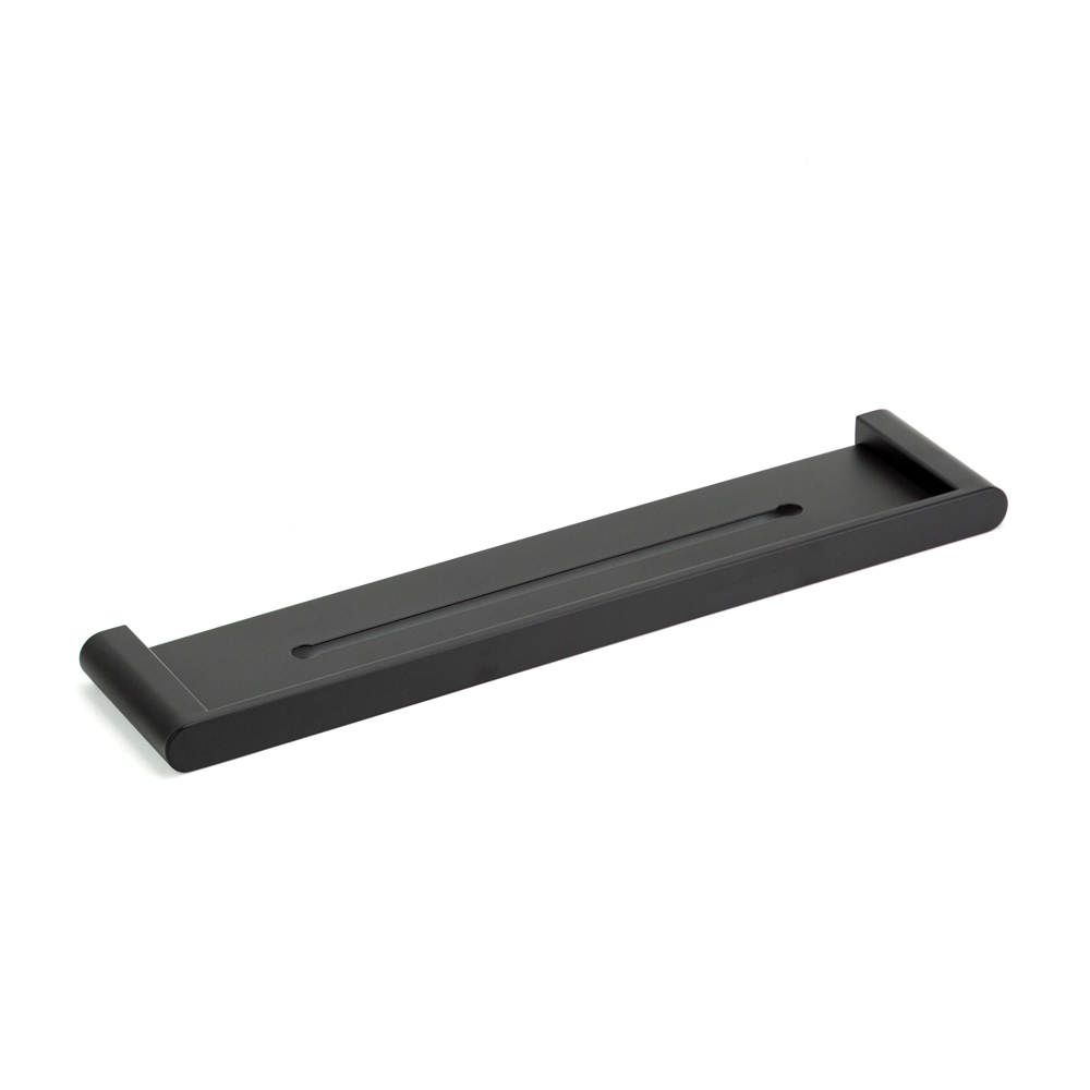 VALE Fluid Stainless Steel Bathroom Shelf - Matte Black