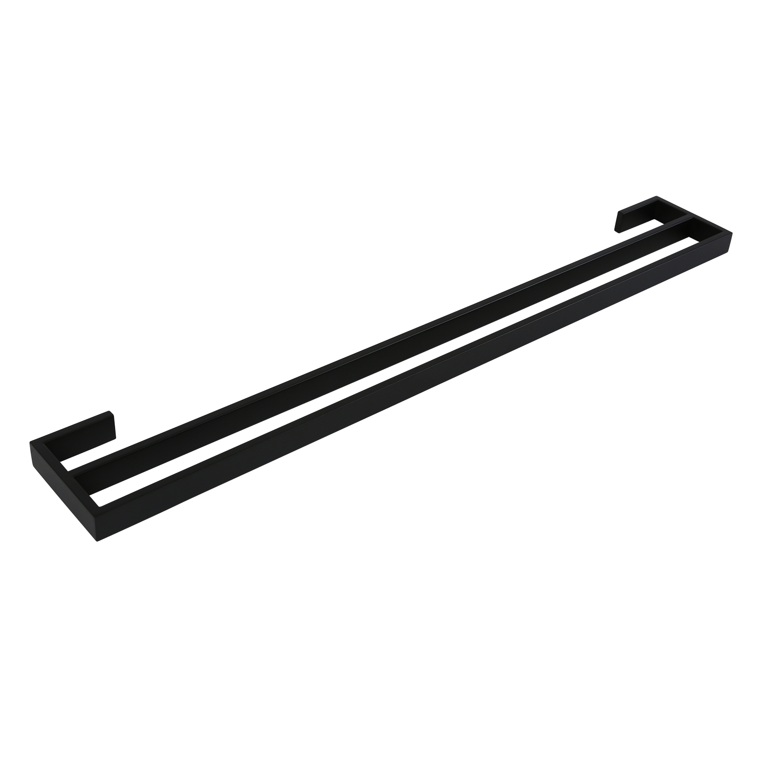 AGUZZO Montangna Stainless Steel Double Towel Rail 900mm - Matte Black