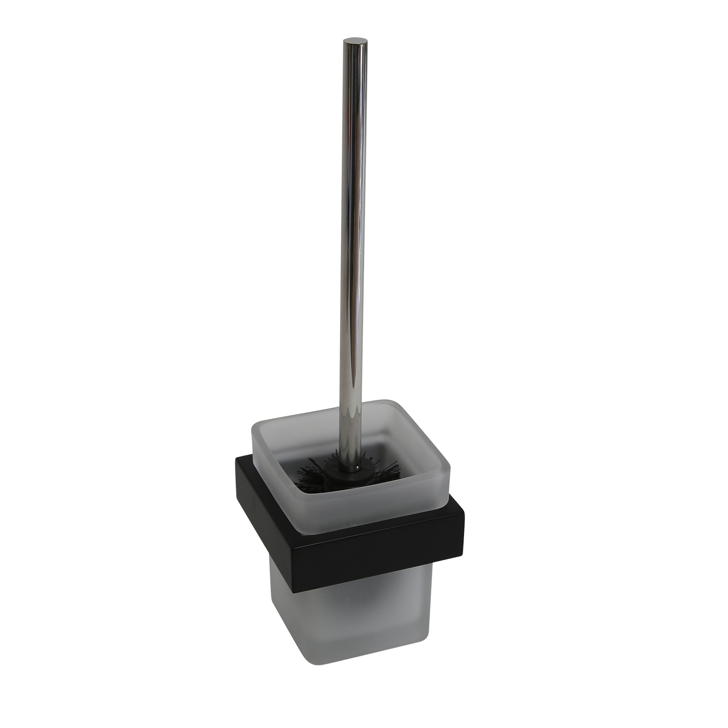 AGUZZO Montangna Stainless Steel Wall Mounted Toilet Brush Holder - Matte Black