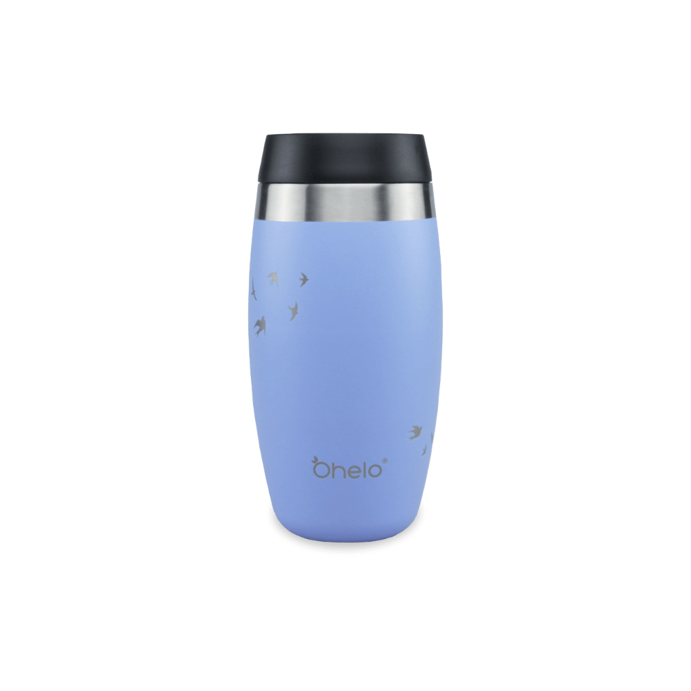 OHELO 400ml Tumbler with Etched Swallows - Blue