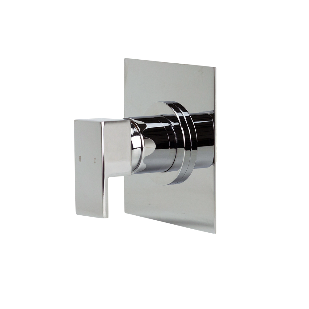 AGUZZO Quadro Wall Mounted Bath & Shower Mixer - Polished Chrome