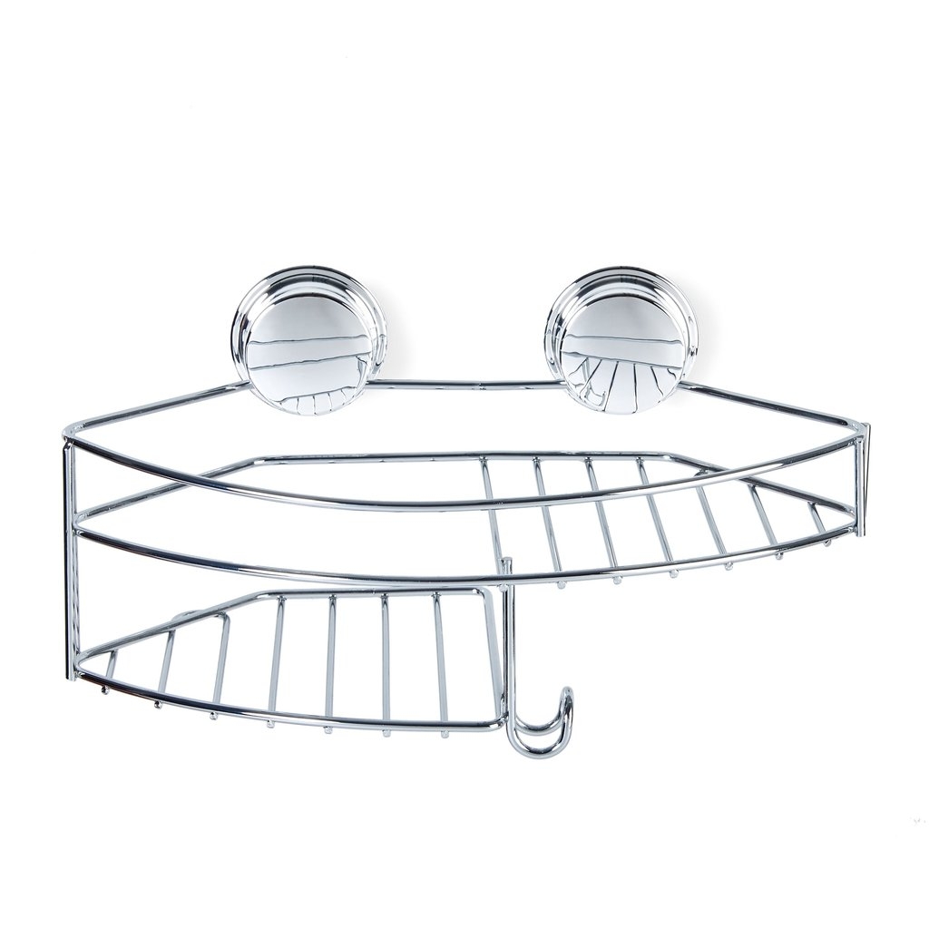 BETTER LIVING Kroma Stick N Lock Combo Shower Basket - Chrome 