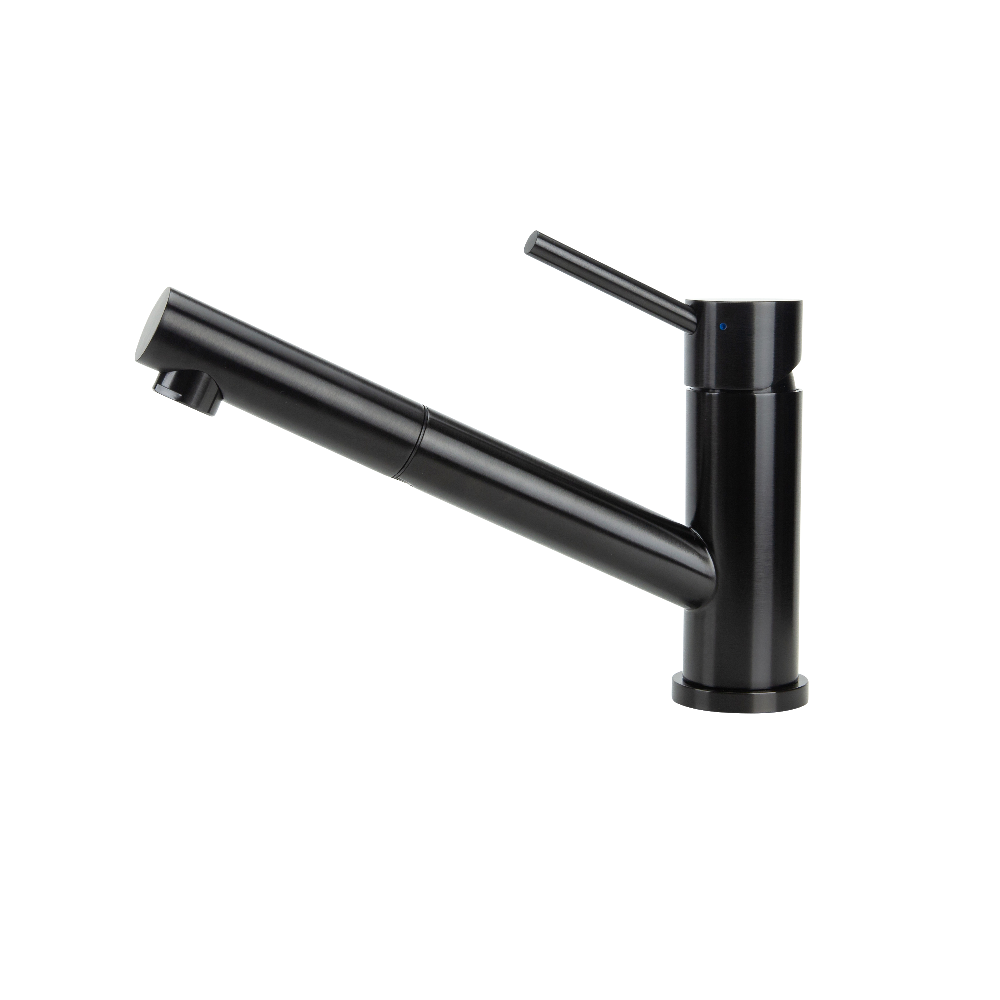 SWEDIA Oskar Stainless Steel Kitchen Mixer Tap with Pull-Out - Black Satin