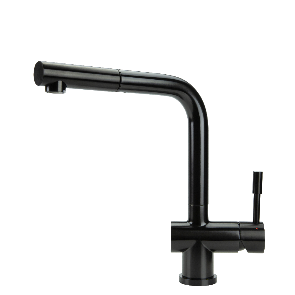 SWEDIA Sigge Stainless Steel Kitchen Mixer Tap with Pull-Out - Satin Black