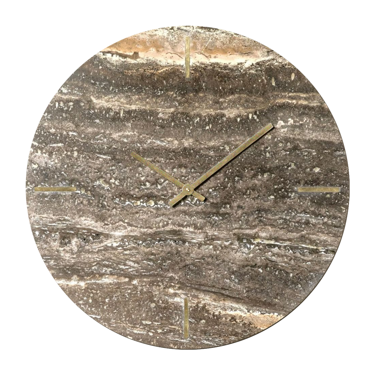 SSH COLLECTION Tivoli 48cm Wide Wall Clock - Travertine