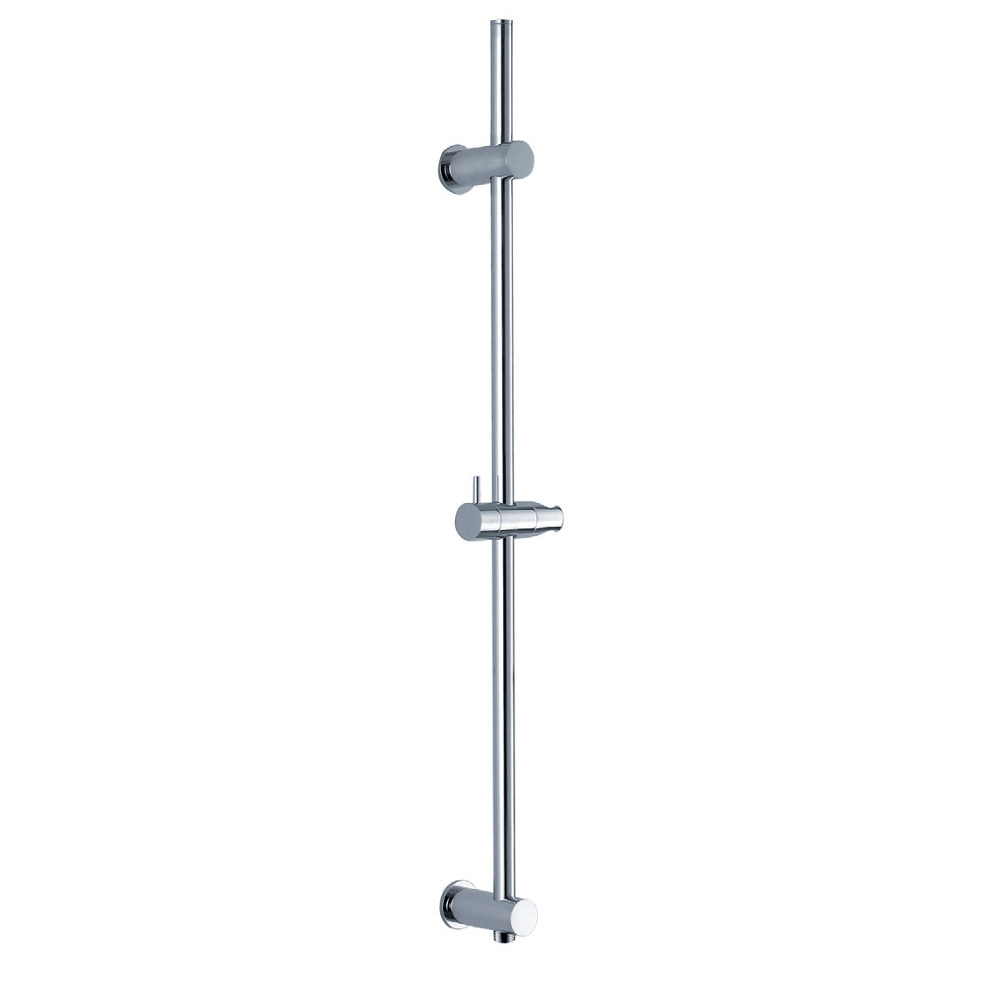 VALE Round Shower Rail with Inlet - Chrome