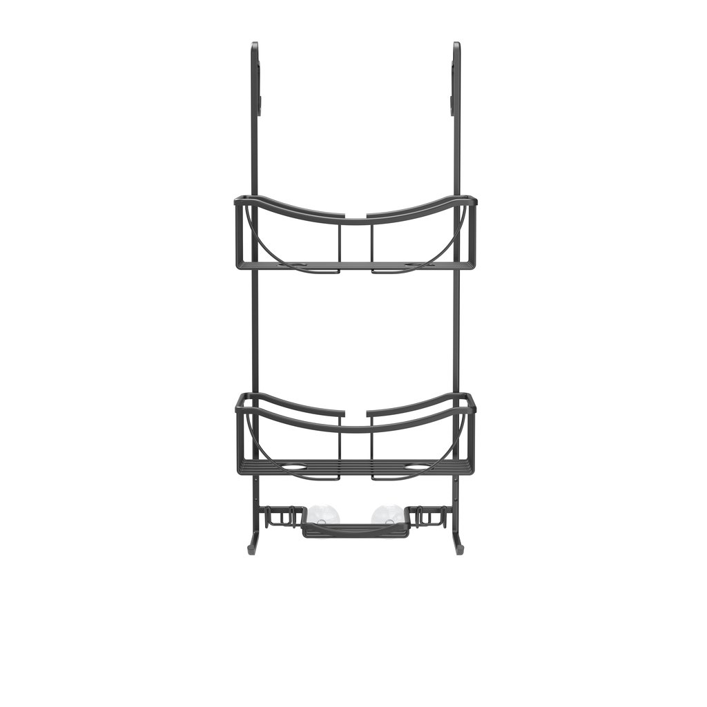 BETTER LIVING Venus 3 Tier Over the Door Shower Caddy - Black