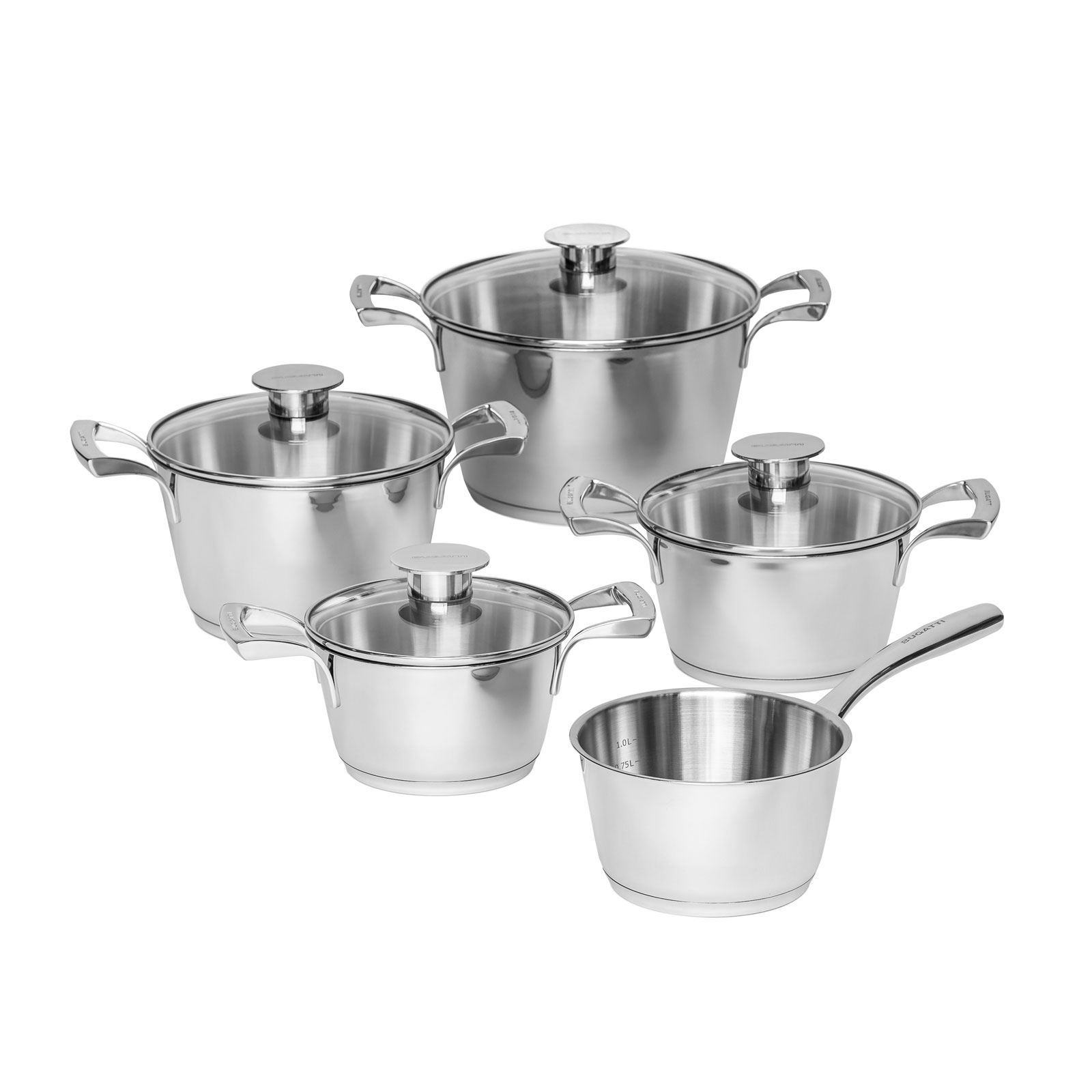 BUGATTI Stainless Steel 9 Piece Cookware Set