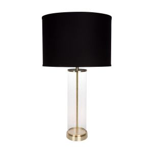 CAFE LIGHTING East Side Table Lamp - Brass with Black Shade