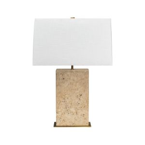 CAFE LIGHTING Dominique Travertine Table Lamp - Gold
