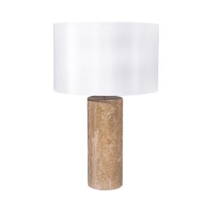 CAFE LIGHTING Pisano Travertine Table Lamp - White
