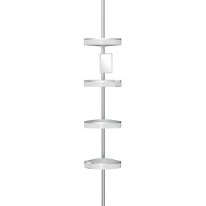 BETTER LIVING HiRISE 4 Tension Shower Caddy with Mirror - Mist Grey