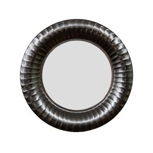 SSH COLLECTION Zane 60cm Wide Round Wall Mirror - Black
