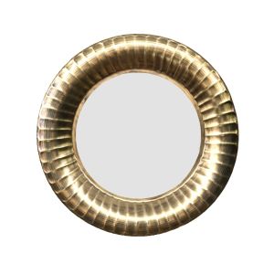 SSH COLLECTION Zane 60cm Wide Round Wall Mirror - Brass