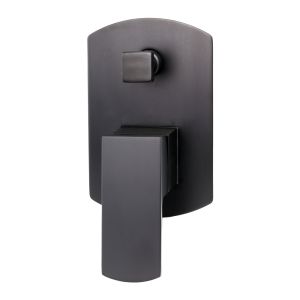 AGUZZO Terrus Wall Mounted Shower Mixer with Diverter - Matte Black